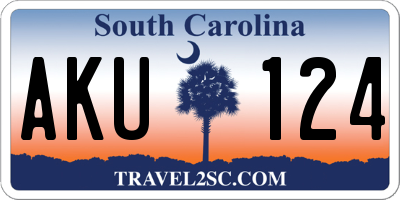SC license plate AKU124