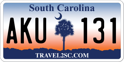 SC license plate AKU131