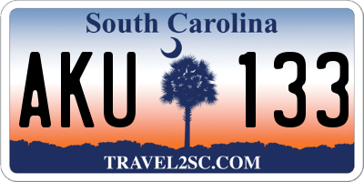 SC license plate AKU133
