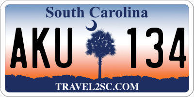 SC license plate AKU134