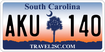 SC license plate AKU140