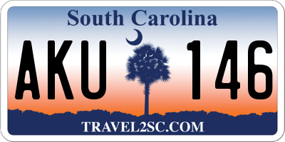 SC license plate AKU146
