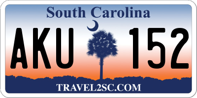SC license plate AKU152