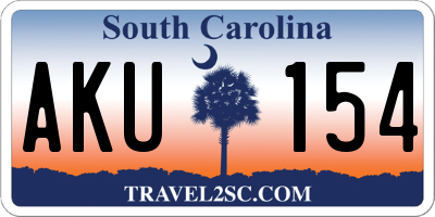 SC license plate AKU154