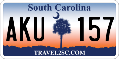 SC license plate AKU157
