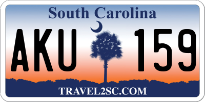 SC license plate AKU159