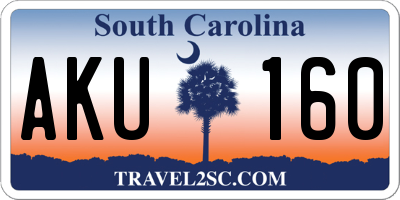 SC license plate AKU160