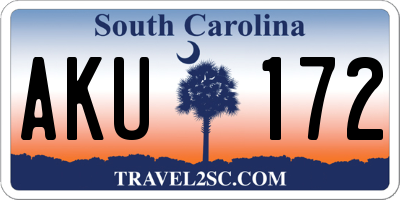 SC license plate AKU172