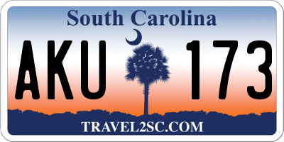 SC license plate AKU173