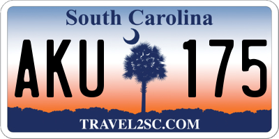 SC license plate AKU175