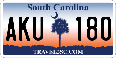 SC license plate AKU180
