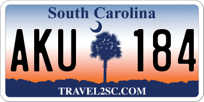 SC license plate AKU184