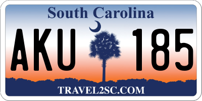 SC license plate AKU185
