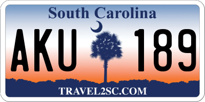 SC license plate AKU189