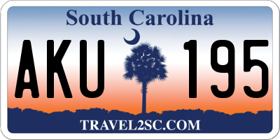 SC license plate AKU195