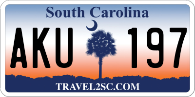 SC license plate AKU197