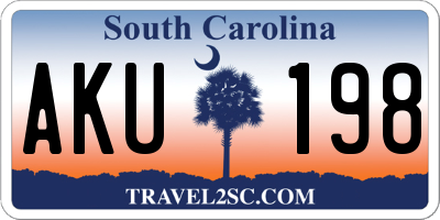 SC license plate AKU198