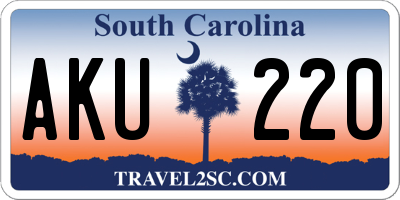 SC license plate AKU220