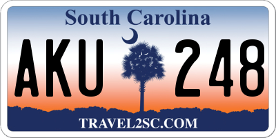 SC license plate AKU248