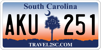 SC license plate AKU251