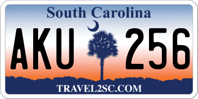 SC license plate AKU256