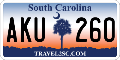 SC license plate AKU260