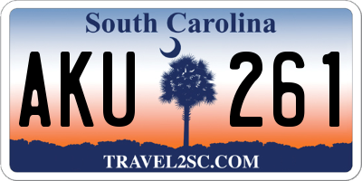 SC license plate AKU261