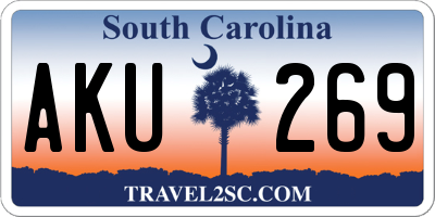SC license plate AKU269