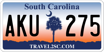 SC license plate AKU275