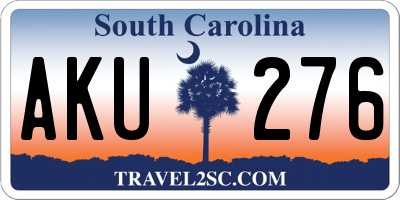 SC license plate AKU276