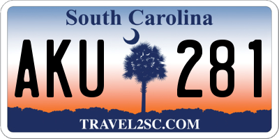 SC license plate AKU281