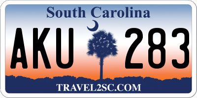 SC license plate AKU283