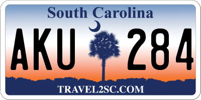 SC license plate AKU284