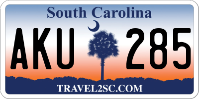 SC license plate AKU285