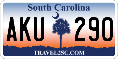 SC license plate AKU290
