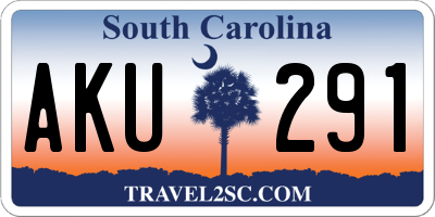 SC license plate AKU291