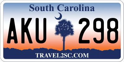 SC license plate AKU298