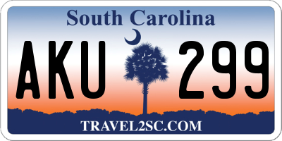 SC license plate AKU299