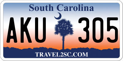 SC license plate AKU305