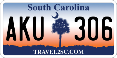 SC license plate AKU306