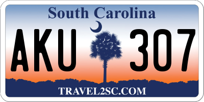 SC license plate AKU307