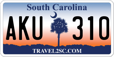 SC license plate AKU310