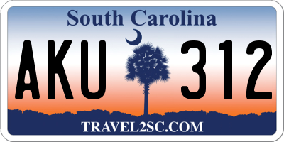 SC license plate AKU312