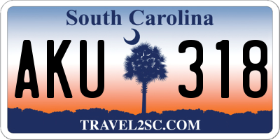 SC license plate AKU318