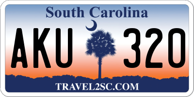 SC license plate AKU320