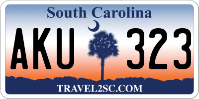 SC license plate AKU323