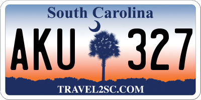 SC license plate AKU327