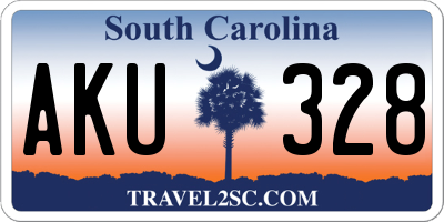 SC license plate AKU328