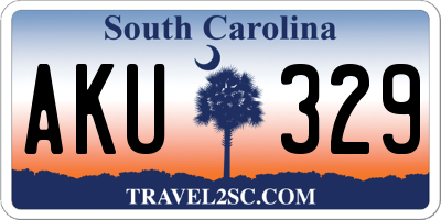 SC license plate AKU329
