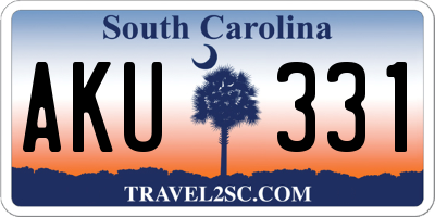 SC license plate AKU331
